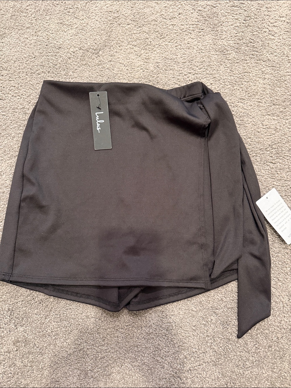 LULUS Black Women's Wrap Skort